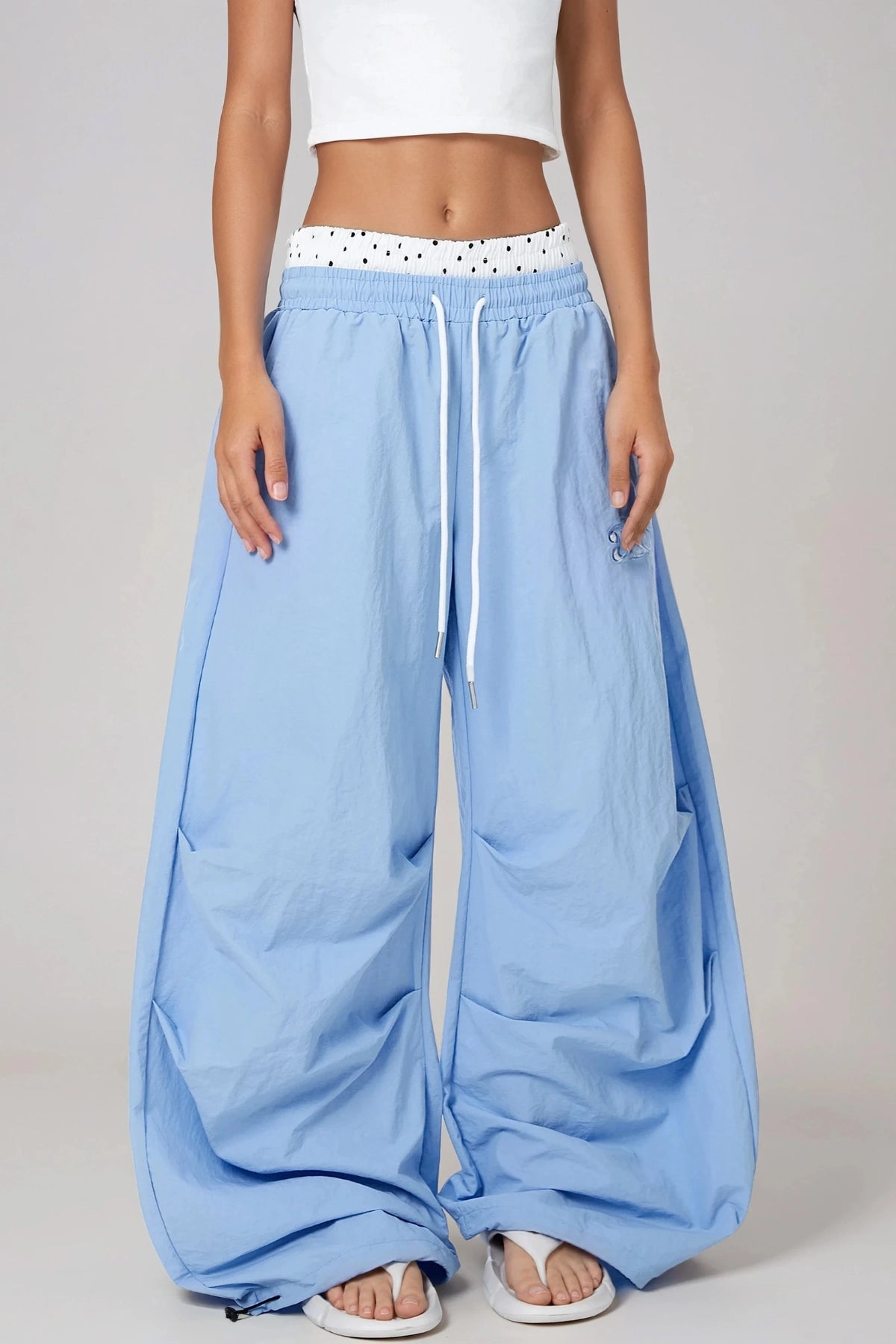 Hamisi Dot Ruch Baggy Pants