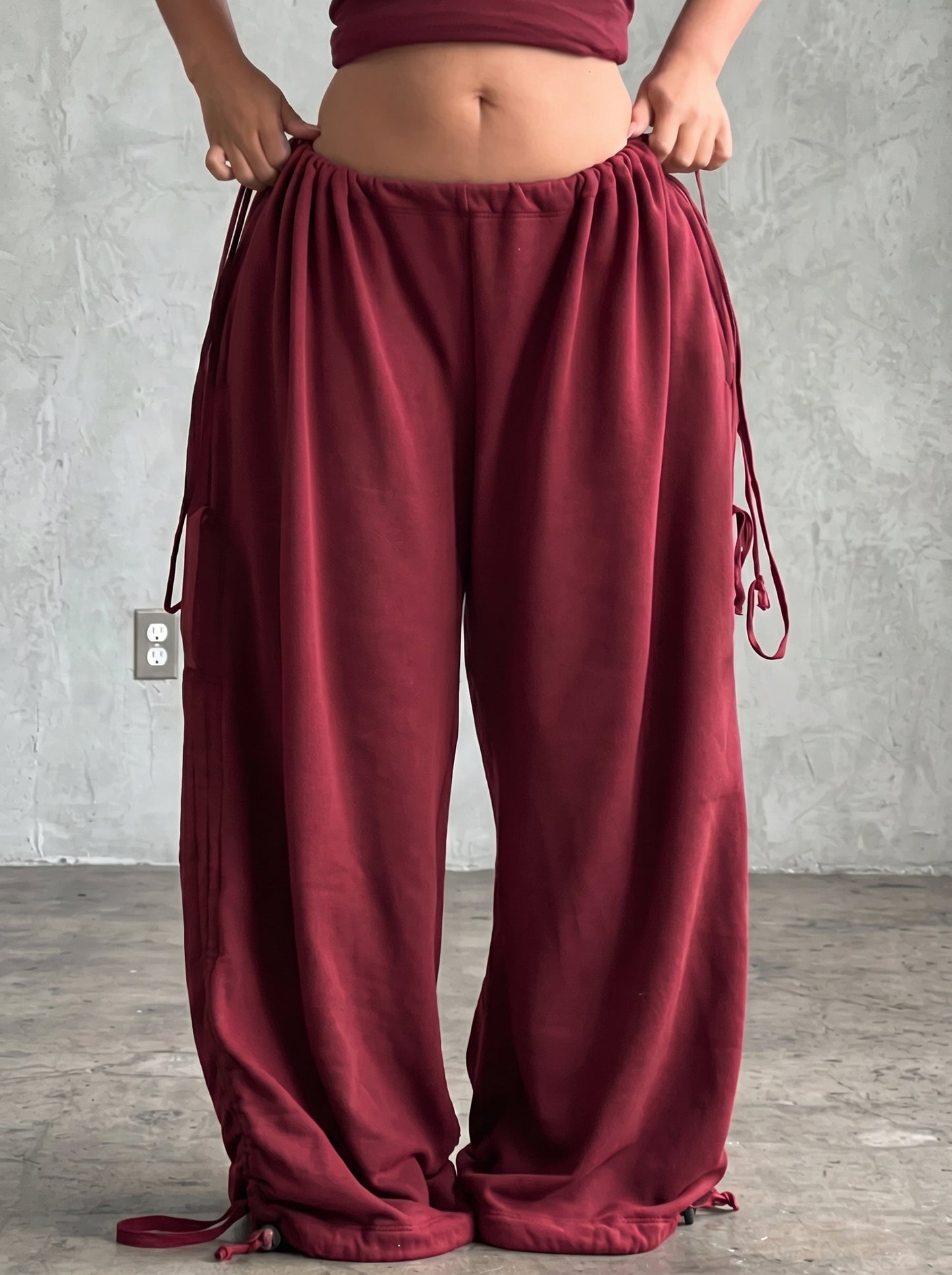 CHERRY PANS — One-Size Drape-Fit Parachute Pants