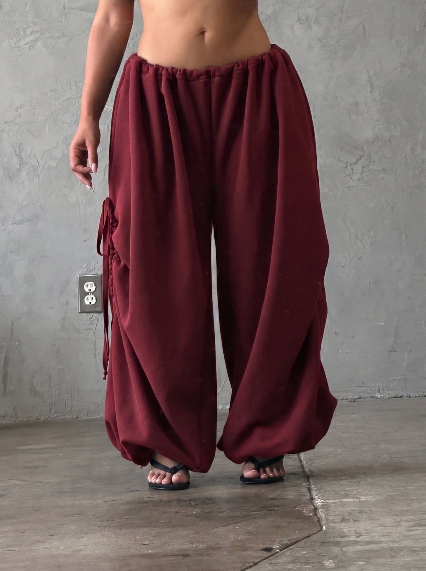 CHERRY PANS — One-Size Drape-Fit Parachute Pants