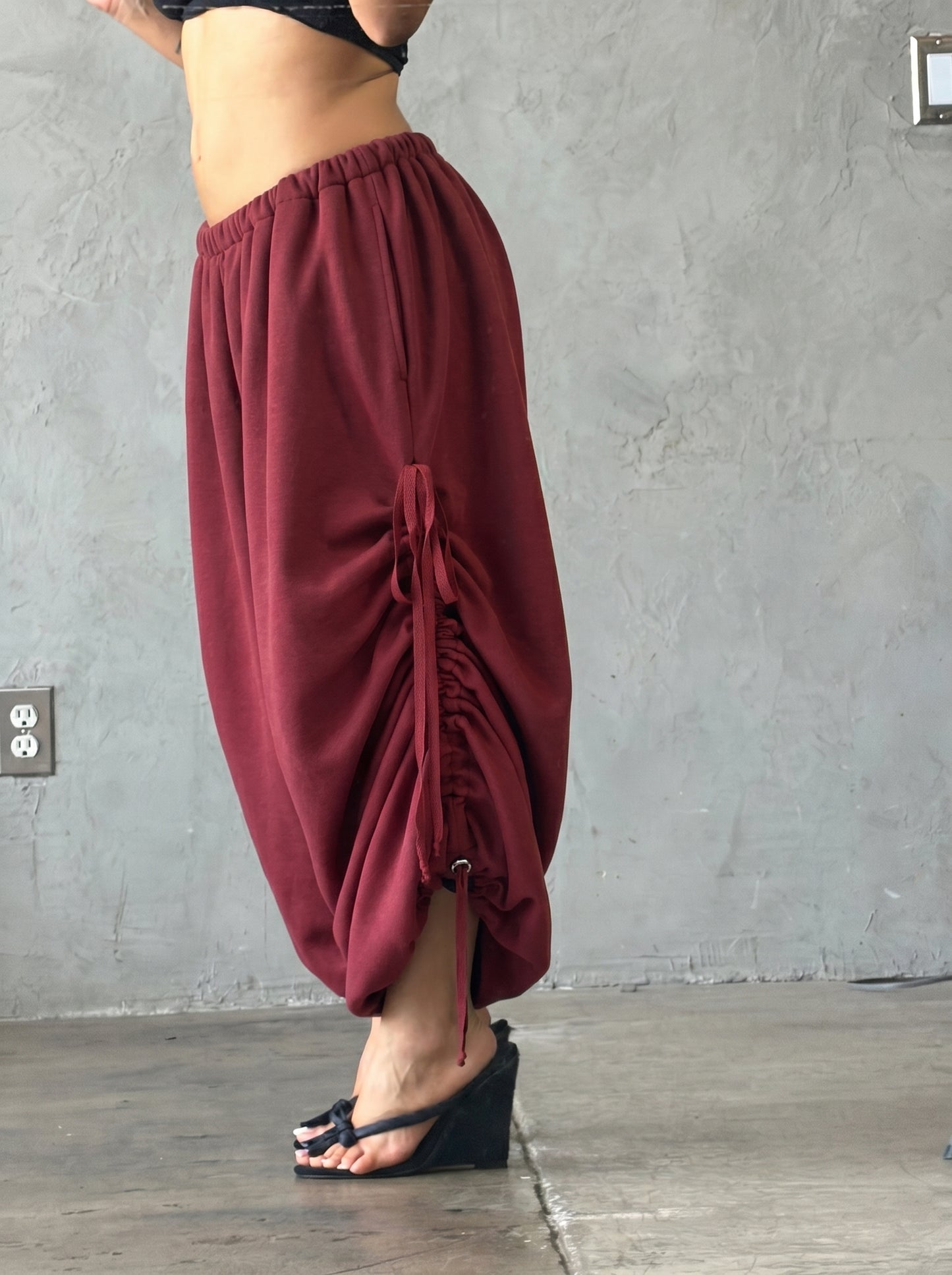 CHERRY PANS — One-Size Drape-Fit Parachute Pants