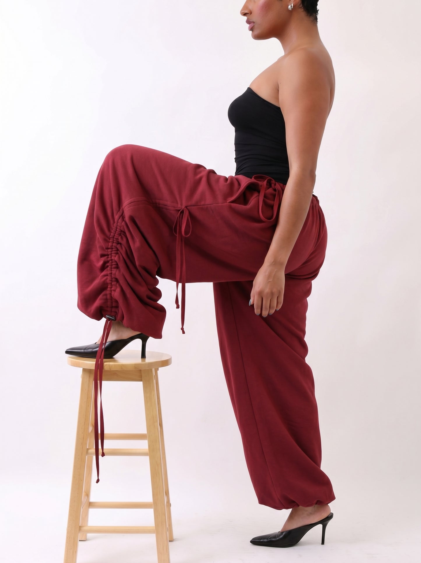 CHERRY PANS — One-Size Drape-Fit Parachute Pants