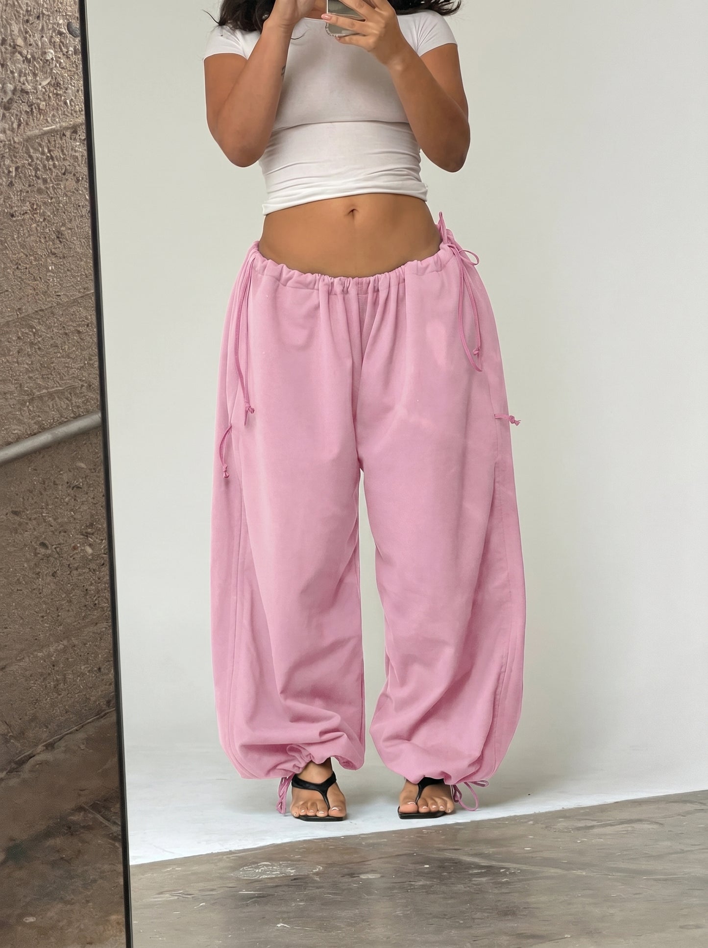 CHERRY PANS — One-Size Drape-Fit Parachute Pants