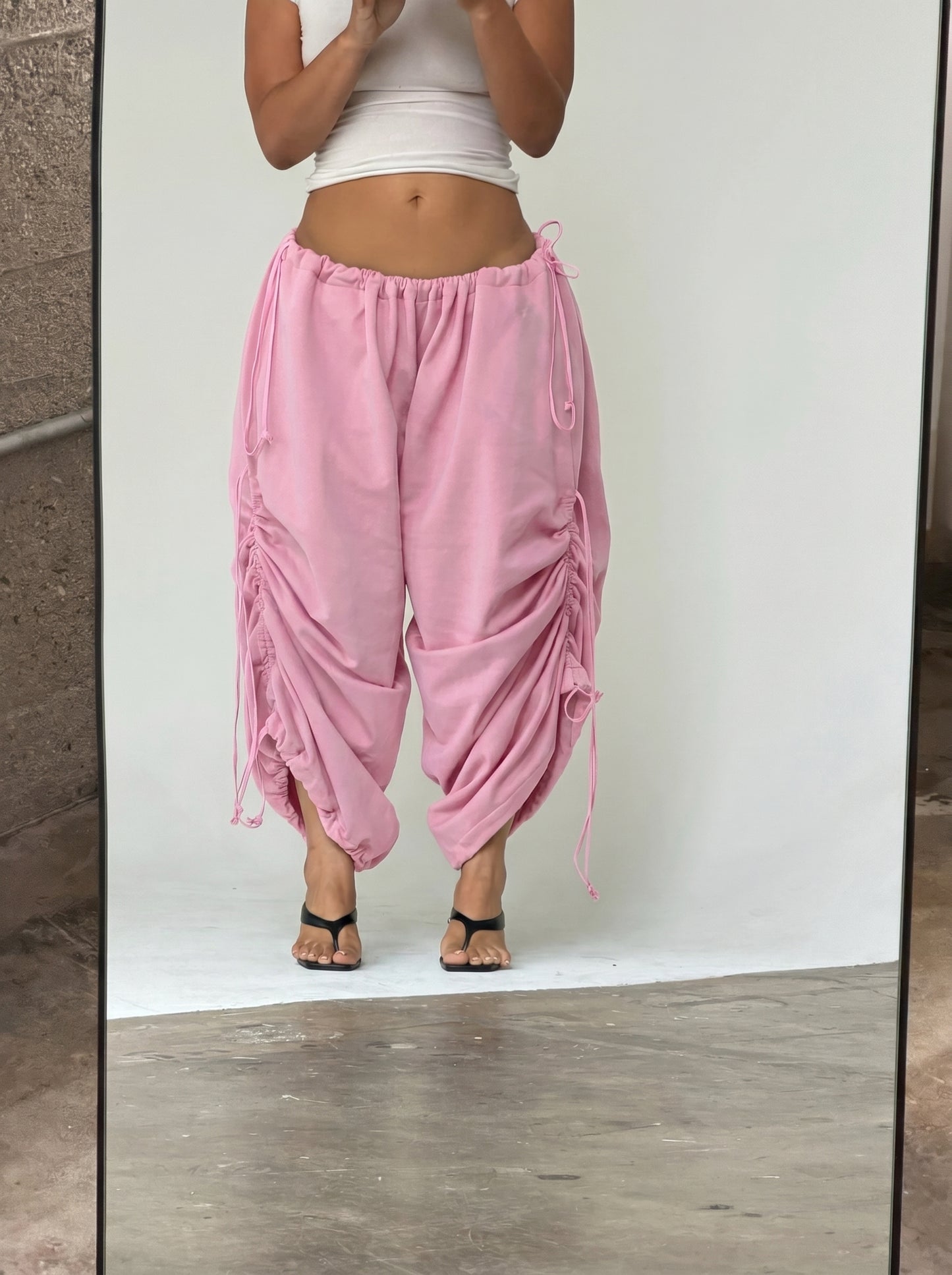CHERRY PANS — One-Size Drape-Fit Parachute Pants