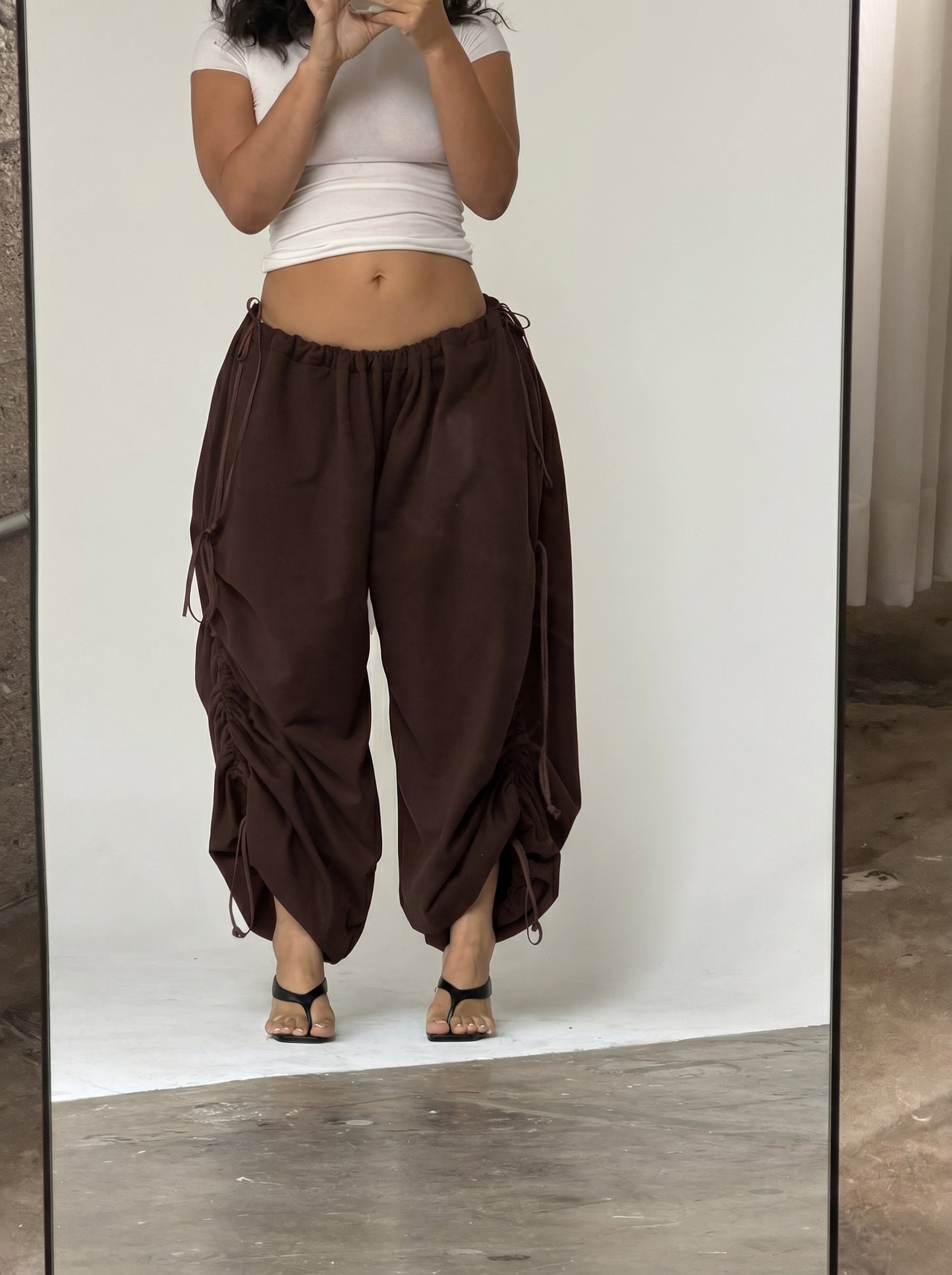 CHERRY PANS — One-Size Drape-Fit Parachute Pants