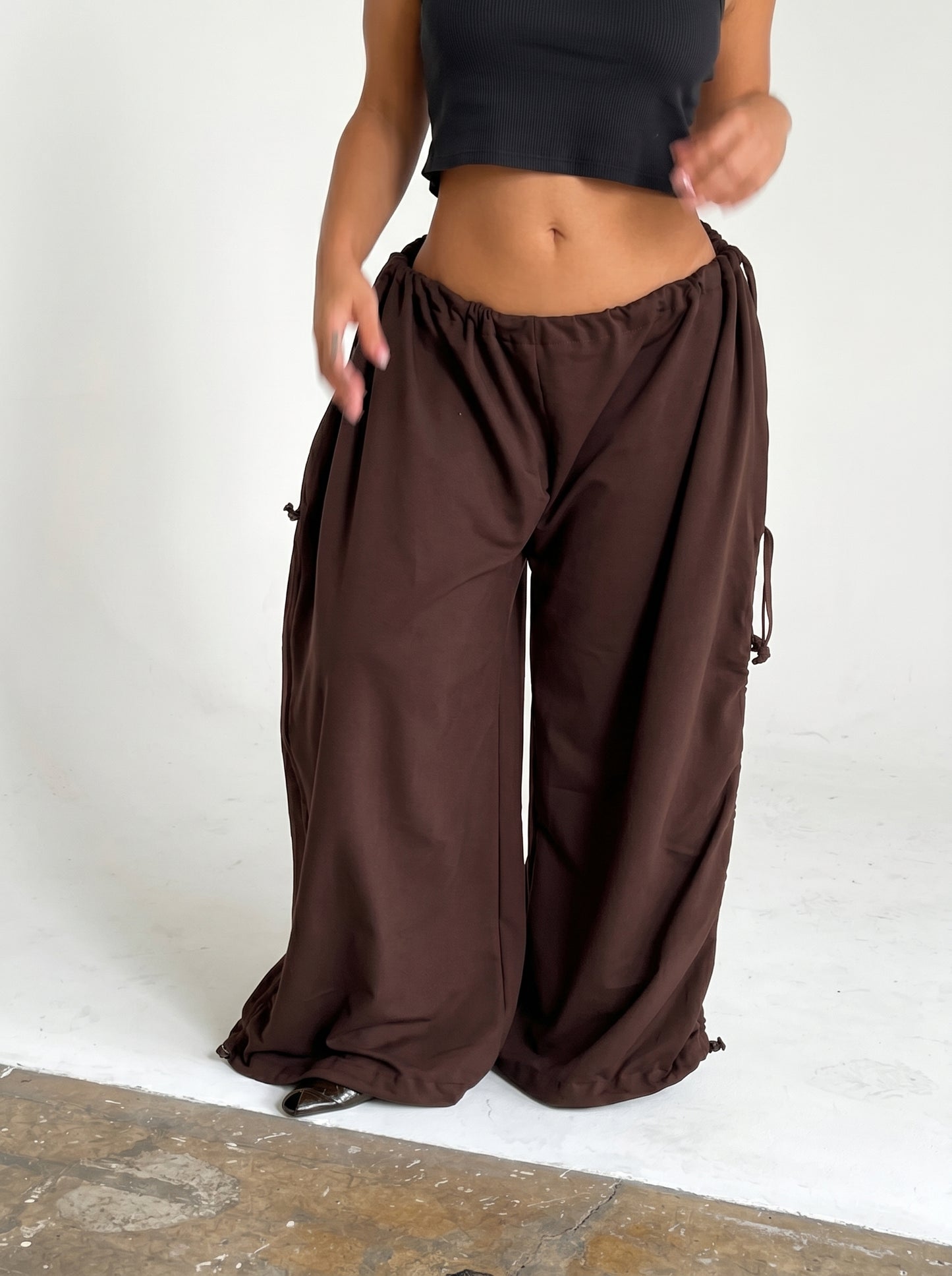 CHERRY PANS — One-Size Drape-Fit Parachute Pants