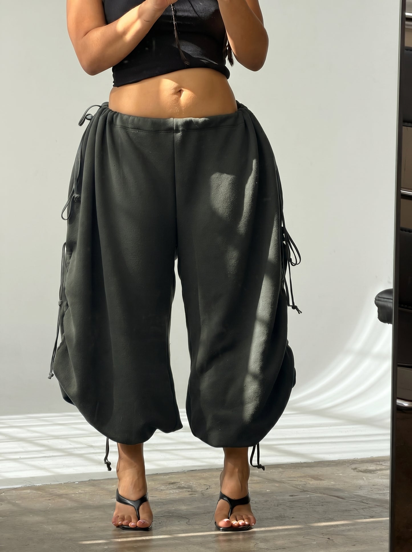 CHERRY PANS — One-Size Drape-Fit Parachute Pants