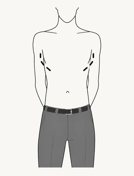 Slim torso, front view